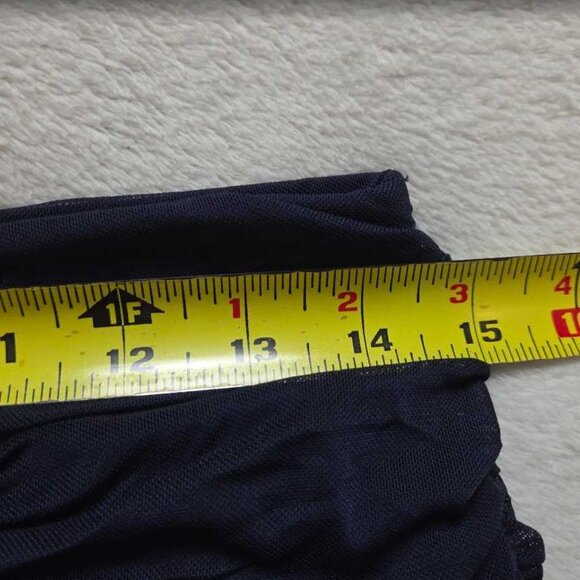 New M Maeve x Anthropologie Ruched yoke column maxi skirt in Navy Storm - Picture 8 of 9